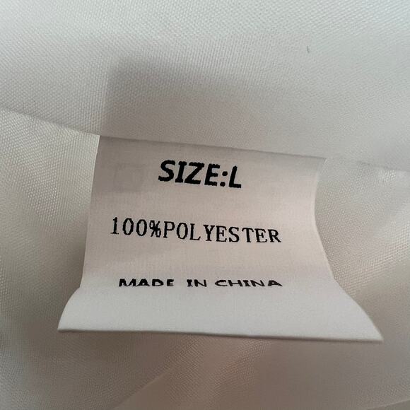 Asvivid Women's White Blazer Size L Gold Buttons Office Career Workwear - Picture 10 of 11